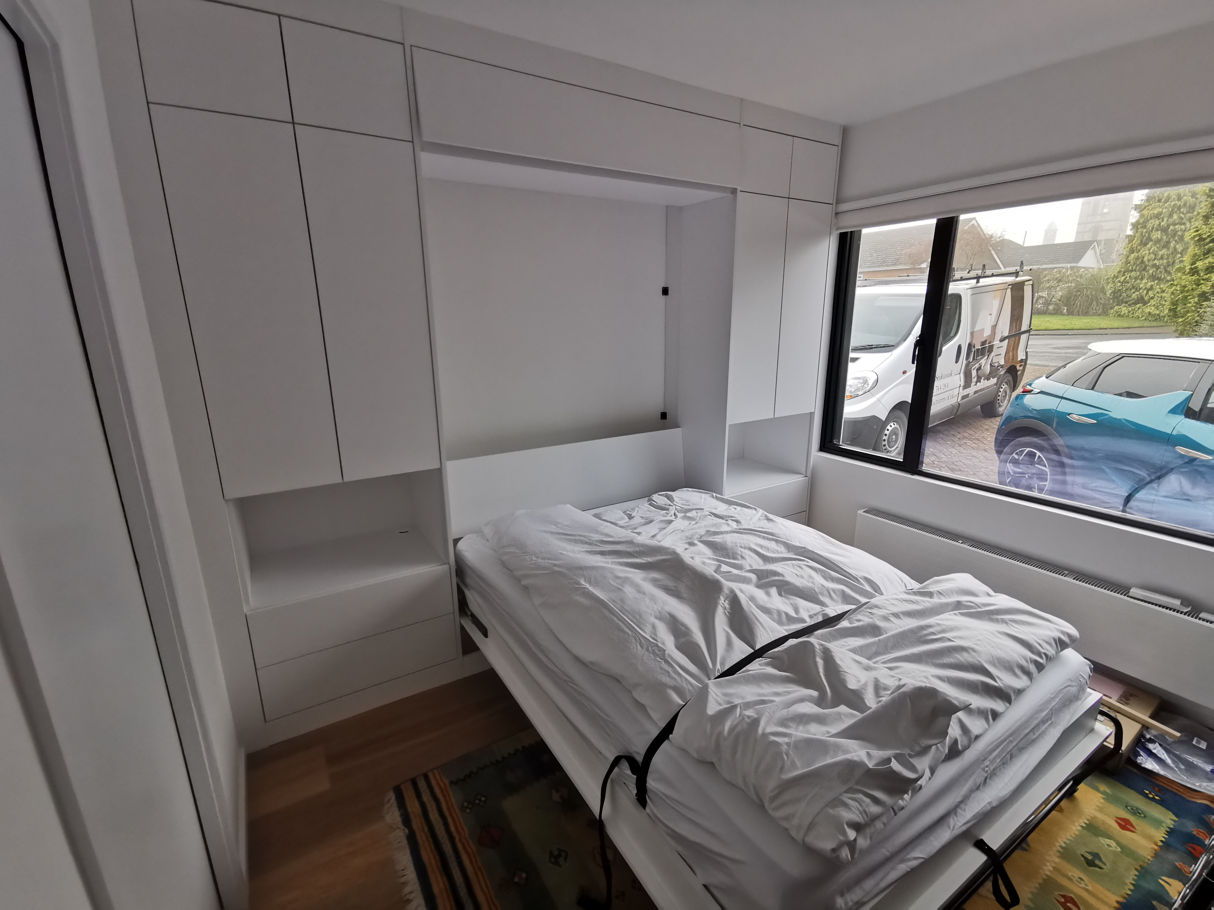 White Fitted Bedroom with Built-in Bed